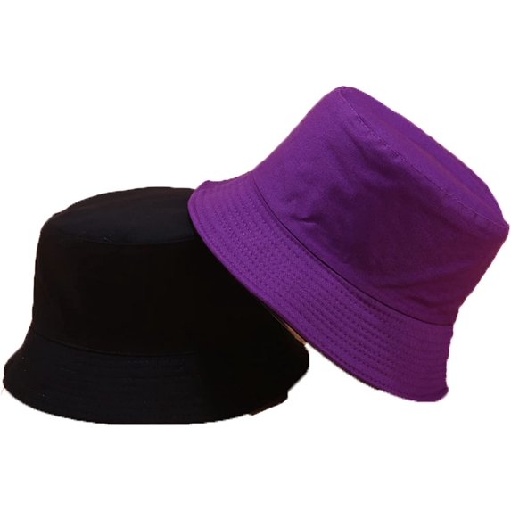 CoCopeaunts Bucket Hat for Men Double-Sided Wearing Cotton Bucket Cap Women Sun Hat Reversible Summer Fisherman Hat One Piece