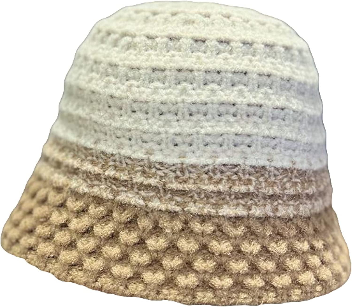 CoCopeaunts Bucket Hat for Men Mix Color Foldable Crochet Knitted Hat Women  Version Fashion Bucket Cap Wild Wear Casual Warm 