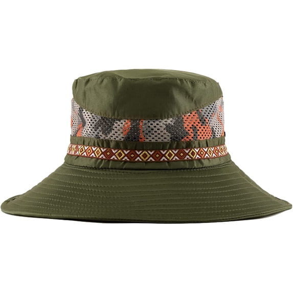 CoCopeaunts Bucket Hat for Men Outdoor Wide Brim Breathable Safari Fishing UV Protection Foldable Climbing Summer Fisherman Hat