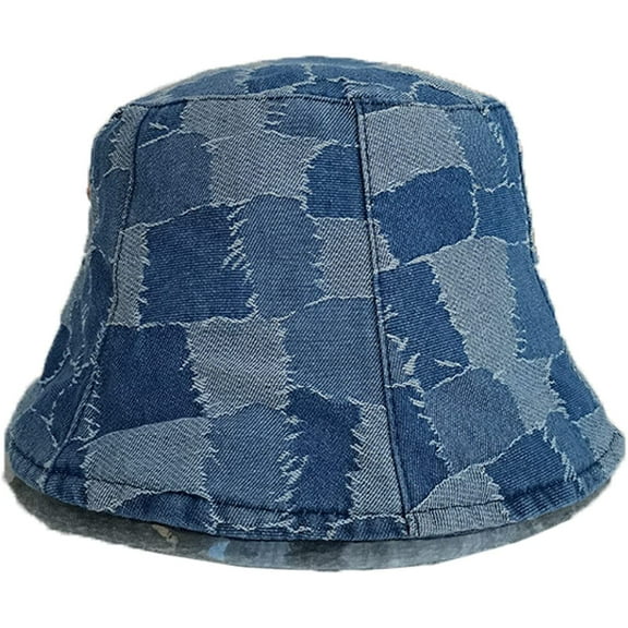 CoCopeaunts Bucket Hat for Men Retro Color Matching Cowboy Fisherman Hat Female Summer Bucket Cap Tide All-Match Sunshade