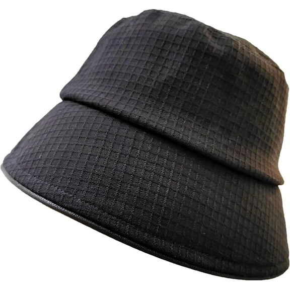 CoCopeaunts Bucket Hat for Men Solid Color Checkered Pattern Design Fisherman Hat Four Seasons Sunscreen Versatile Basin Hat