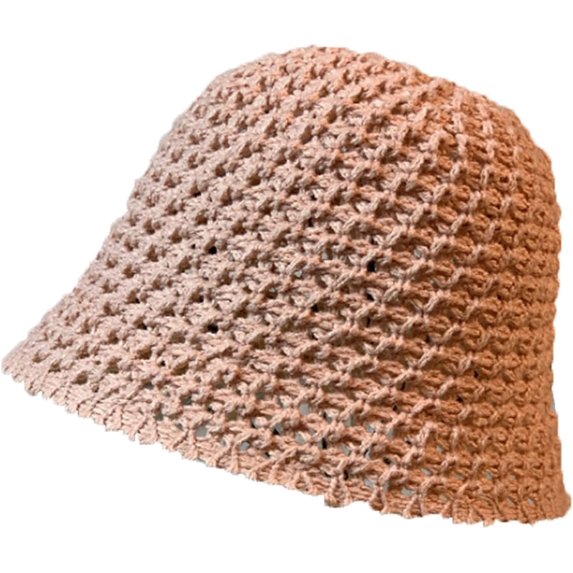 CoCopeaunts Bucket Hat for Women Breathable Thin Woolen Knitted Basin Hat Foldable Literary Artistic Leisure All-Match Sun Hat