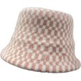 thumbnail image 1 of CoCopeaunts Bucket Hat for Women Chessboard Fisherman Hat Women's Warm Keeping Fashion Flat Top Small Brim Wool Bucket Cap, 1 of 8