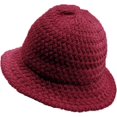 thumbnail image 1 of CoCopeaunts Bucket Hat for Women Solid Color Knit Hats Ladies Shopping Trip Winter Warm Crochet Fisherman Cap Wide Brim, 1 of 8