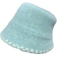 thumbnail image 1 of CoCopeaunts Bucket Hat for Women Solid Color Soft Wool Fisherman Hat Winter Wool Warm Fashion Plaid Brim Foldable Basin Hat, 1 of 8