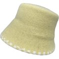thumbnail image 1 of CoCopeaunts Bucket Hat for Women Solid Color Soft Wool Fisherman Hat Winter Wool Warm Fashion Plaid Brim Foldable Basin Hat, 1 of 8
