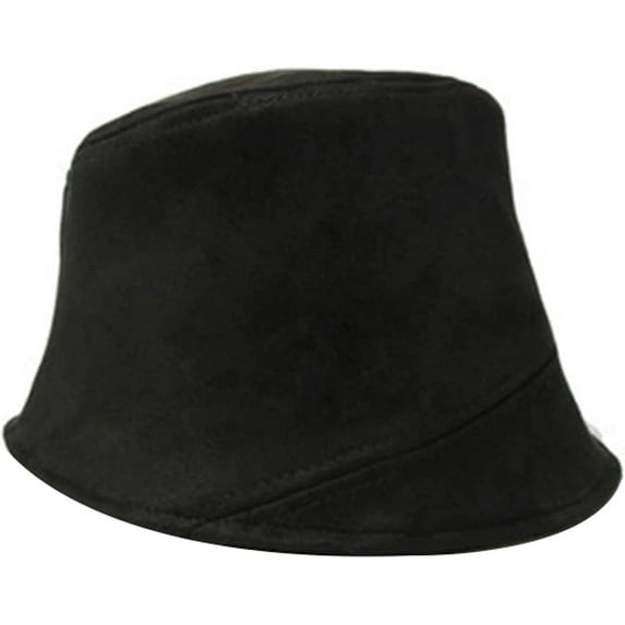 CoCopeaunts Bucket Hat for Women Spring Summer Suede Irregular Flat Top Bucket Cap Solid Color Fisherman Hats Outdoor Travel