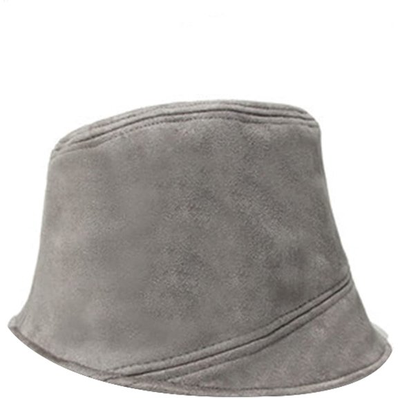 CoCopeaunts Bucket Hat for Women Spring Summer Suede Irregular Flat Top Bucket Cap Solid Color Fisherman Hats Outdoor Travel