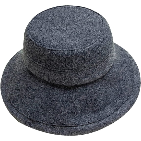 CoCopeaunts Bucket Hat for Women Vintage Wool Large Brim Face Covering Female Basin Hat Fashionable Men Outdoor Fisherman Hat