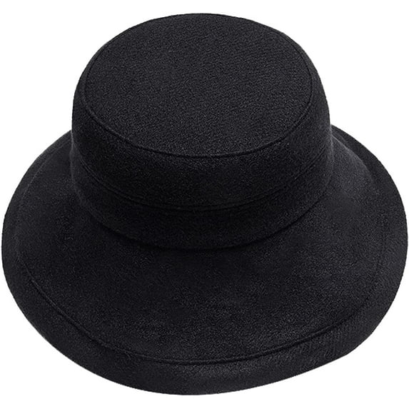 CoCopeaunts Bucket Hat for Women Vintage Wool Large Brim Face Covering Female Basin Hat Fashionable Men Outdoor Fisherman Hat