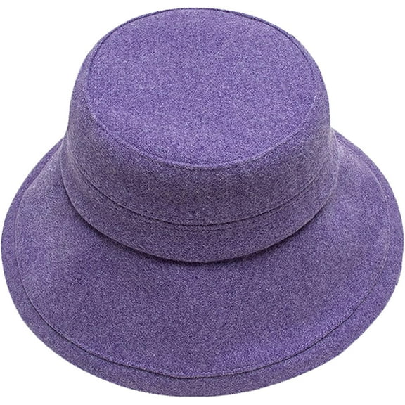 CoCopeaunts Bucket Hat for Women Vintage Wool Large Brim Face Covering Female Basin Hat Fashionable Men Outdoor Fisherman Hat