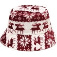 thumbnail image 1 of CoCopeaunts Bucket Hat for Women Warm Autumn Winter Hat Christmas Style Deer Pattern Men Fisherman Hat Outdoor Fashionable, 1 of 8