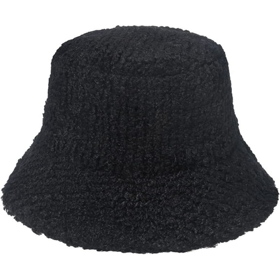 CoCopeaunts Bucket Hats Fashion Europe America Versatile Thickened Plush Solid Stripe Warm Fisherman's Hat for Men and Women