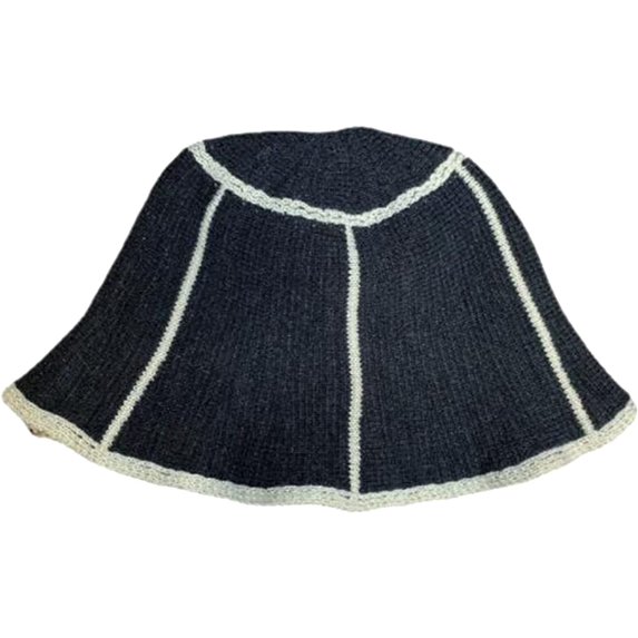 CoCopeaunts Bucket Hats for Women Color Knitted Winter Warm Striped Knit Hat Women's Casual Retro Basin Caps Lightweight Foldable