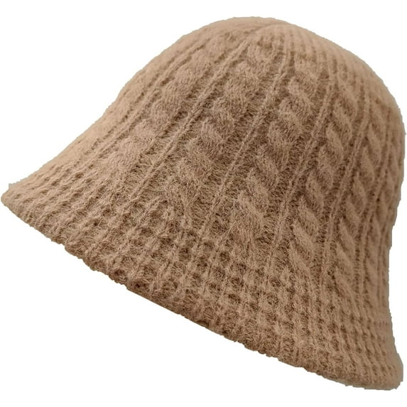 CoCopeaunts Bucket Hats for Women Knitted Twist Stretchy Basin Hat Fashion Accessories Fisherman Hat Winter Warm Sport Leisure