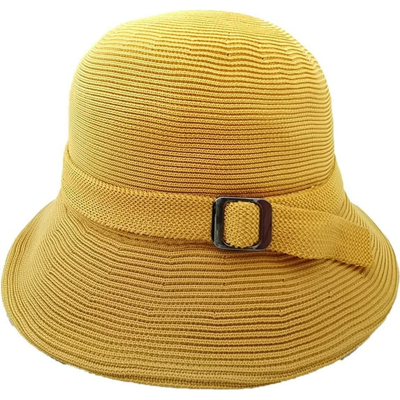 CoCopeaunts Bucket Hats for Women Linen Knitted Adjustable Hatband Solid Color Fisherman Hat Summer Shade Breathable Basin Cap