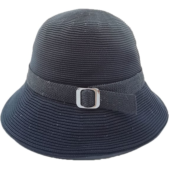 CoCopeaunts Bucket Hats for Women Linen Knitted Adjustable Hatband Solid Color Fisherman Hat Summer Shade Breathable Basin Cap