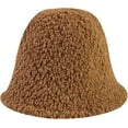 thumbnail image 1 of CoCopeaunts Bucket Hats for Women Solid Color Winter Lamb Velvet Mens Fisherman Caps Windproof Warm Fluffy Sherpa Basin Hats, 1 of 8