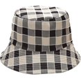 thumbnail image 1 of CoCopeaunts Bucket Hats for Women Street Casual Double-Sided Bucket Hat Lattice Fashion Leisure Men Sun Protection Fisherman Hat, 1 of 8