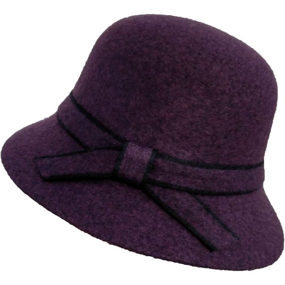 CoCopeaunts Bucket Hats for Women Versatile Simple Solid Color Fashion Bowknot Belt Ladies Fisherman Hat Winter Wool Keep Warm