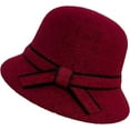 thumbnail image 1 of CoCopeaunts Bucket Hats for Women Versatile Simple Solid Color Fashion Bowknot Belt Ladies Fisherman Hat Winter Wool Keep Warm, 1 of 8