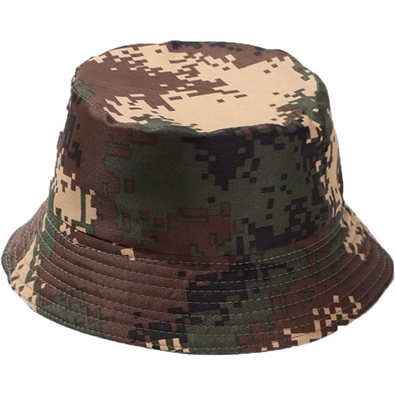 CoCopeaunts Camo Bucket Hat for Men Military Training Daily Wear Basin Hat Outdoor Hunting Hiking Climbing Casual Fisherman Hat