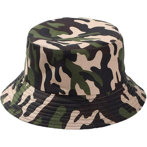 CoCopeaunts Camo Bucket Hat for Men Military Training Daily Wear Basin Hat Outdoor Hunting Hiking Climbing Casual Fisherman Hat