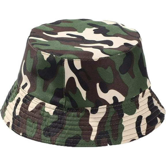 CoCopeaunts Camo Bucket Hat for Men Military Training Daily Wear Basin Hat Outdoor Hunting Hiking Climbing Casual Fisherman Hat