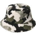 thumbnail image 1 of CoCopeaunts Camo Bucket Hat for Men Winter Winter Warm Sunshade Windproof Cap Foldable Wear-Resistant Thick Lambs Wool Basin Hat, 1 of 8