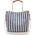 thumbnail image 1 of CoCopeaunts Canvas Handbag for Women Casual Shoulder Bag Striped Crossbody Bag Commuter Satchel Large Capacity Tote Bag Purse, 1 of 7