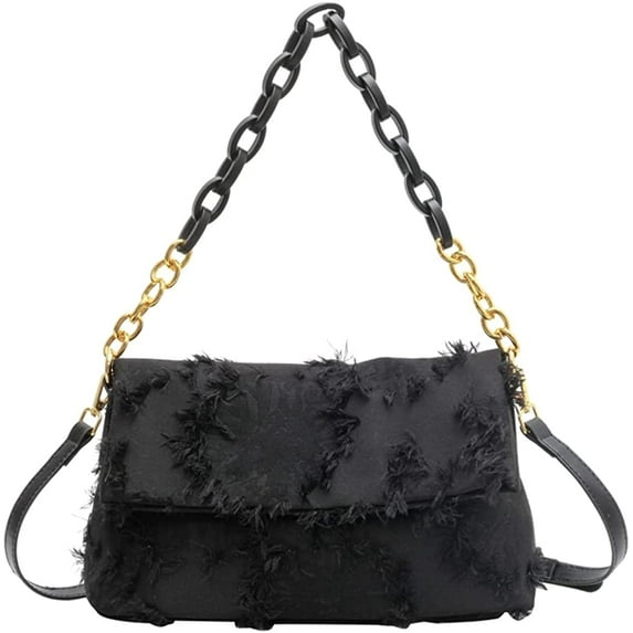 CoCopeaunts Chic Chain Tote Bag for Women Large Capacity Crossbody Shoulder Bag Vintage Purses Handbags for Women Travel Shopping