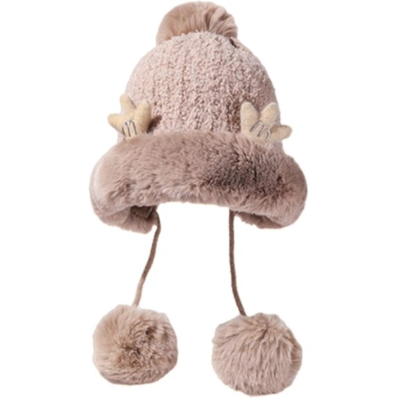 CoCopeaunts Christmas Hat, Santa Hat Beanie Winter Hat Hats for Women Plush Beanies Hat Winter Beanies Hat Beanie Knit Skull Cap