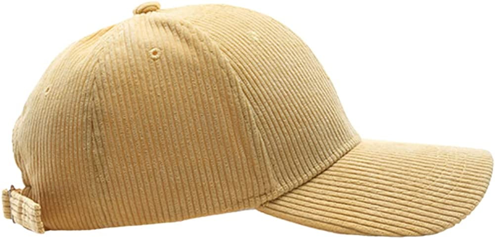 CoCopeaunts Classic Baseball Caps Vintage Classic Warm Profile Winter Hat Dad Women Adjustable Corduroy Low with Cotton Durable Cap