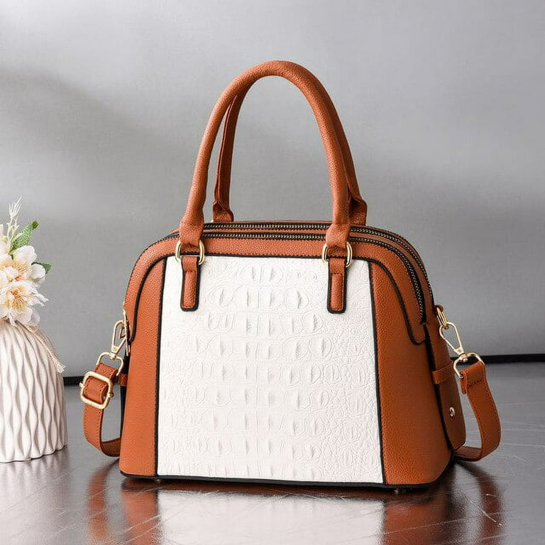 White crocodile outlet handbag