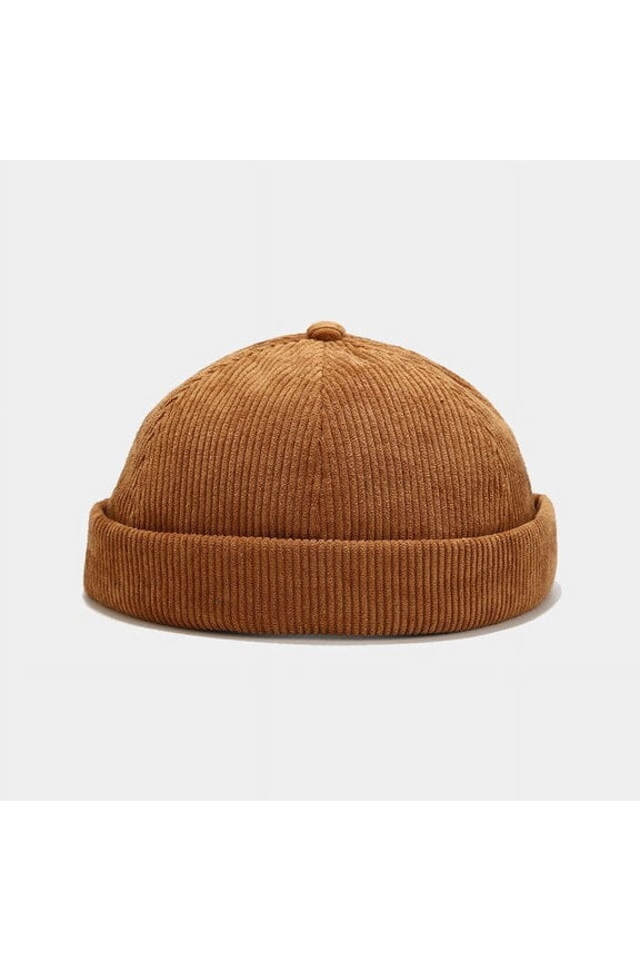 Corduroy Brimless Skullies Cap Women Vintage Dome Hat Solid Street Portable Hats Winter Multipurpose Man Beanie Hat Hip Hop Hats