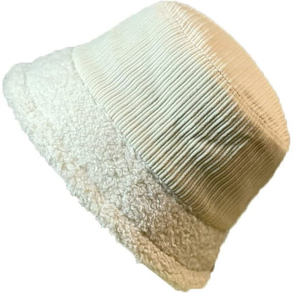 CoCopeaunts Corduroy Fisherman Hat Women Winter Lamb Hair Brim Thickened Warm Basin Hat Version Casual Versatile Bucket Hats