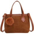 thumbnail image 1 of CoCopeaunts Corduroy Handbag for Women Large Zipper Tote Hobo Bag Fashion Cute Retro Crossbody Shoulder Bag Students Commute Bag, 1 of 7