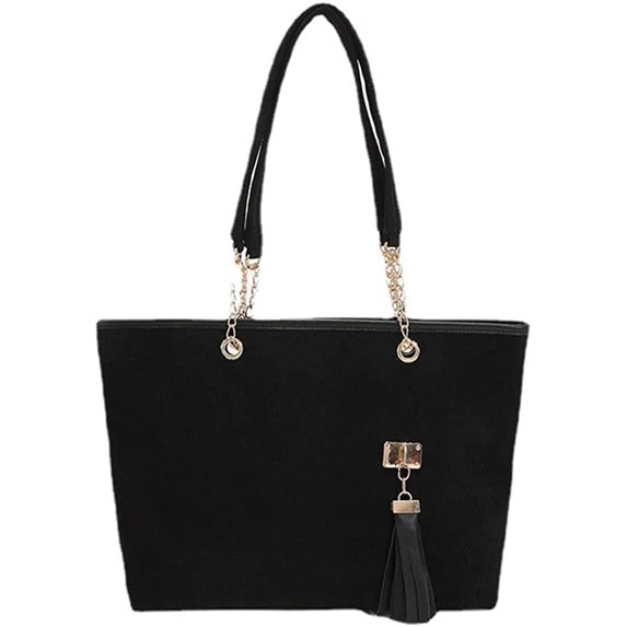 CoCopeaunts Corduroy Tote Bag for Women Large Zipper Hobo Bag Handbag Students Commute Work Shoulder Bag