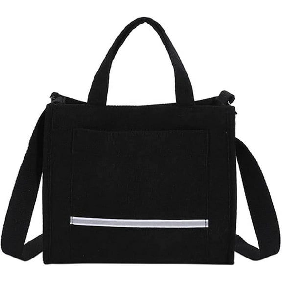 CoCopeaunts Corduroy Tote Bag for Women Satchel Bag Fashion Handbag Students Crossbody Shoulder Bag with Pockets