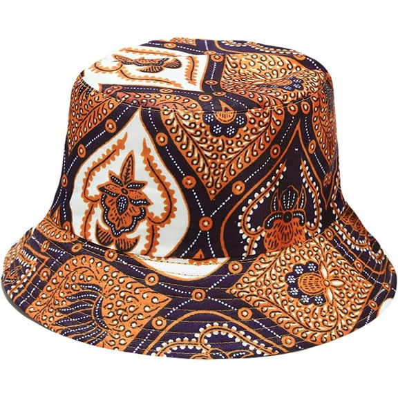 CoCopeaunts Cotton Bucket Hat Pattern Fisherman Hat Women Four Seasons Outdoor Sunscreen Men Fisherman Hat 2 Side Wearable