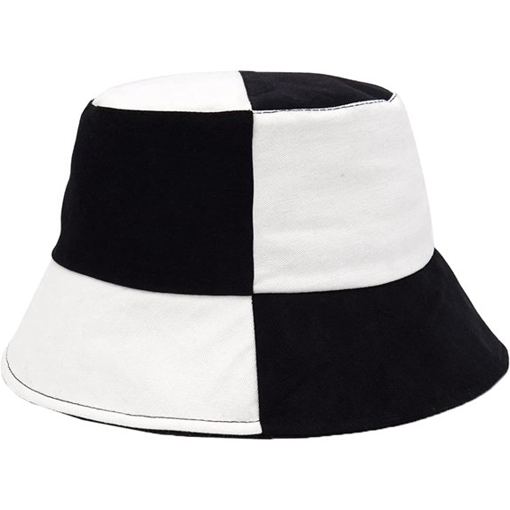 CoCopeaunts Cotton Bucket Hat for Women Summer Sunscreen Men Fisherman Hat Two-Colors Patchwork Outdoor Sport Camping Bucket Cap