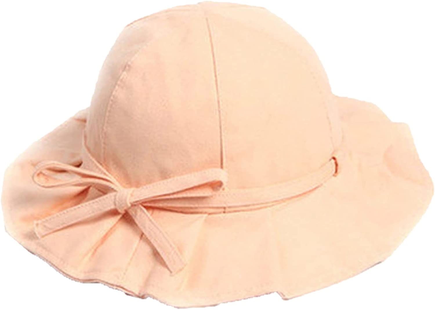 Summer Ruffle Hat CoCopeaunts Cotton Bucket Hats for Women Bow Belt Summer Anti-UV ...