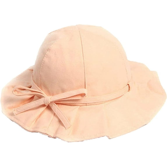 CoCopeaunts Cotton Bucket Hats for Women Bow Belt Summer Anti-UV Charming Ruffled Brim Vacation Travel Packable Girl Basin Hat