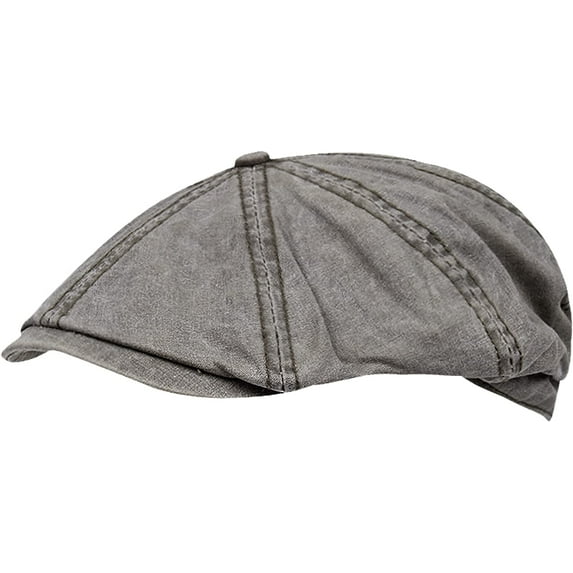 CoCopeaunts Cotton Denim Men's Beret Solid Color Women's Beret Literary Youth Men's Forward Cap Lvy Newsboy Cap Peaked Cap