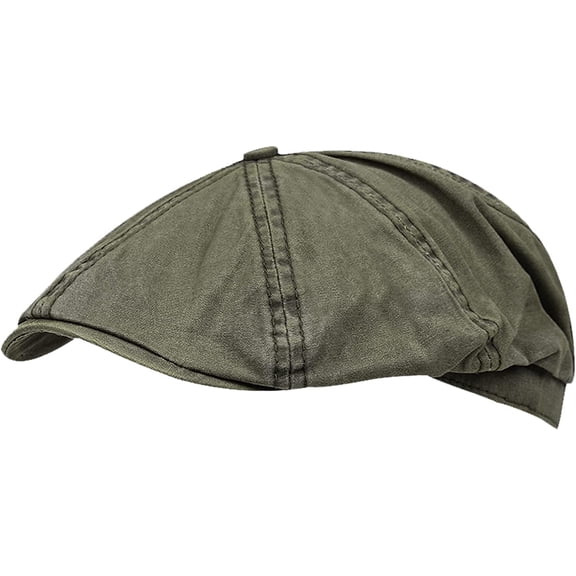 CoCopeaunts Cotton Denim Men's Beret Solid Color Women's Beret Literary Youth Men's Forward Cap Lvy Newsboy Cap Peaked Cap