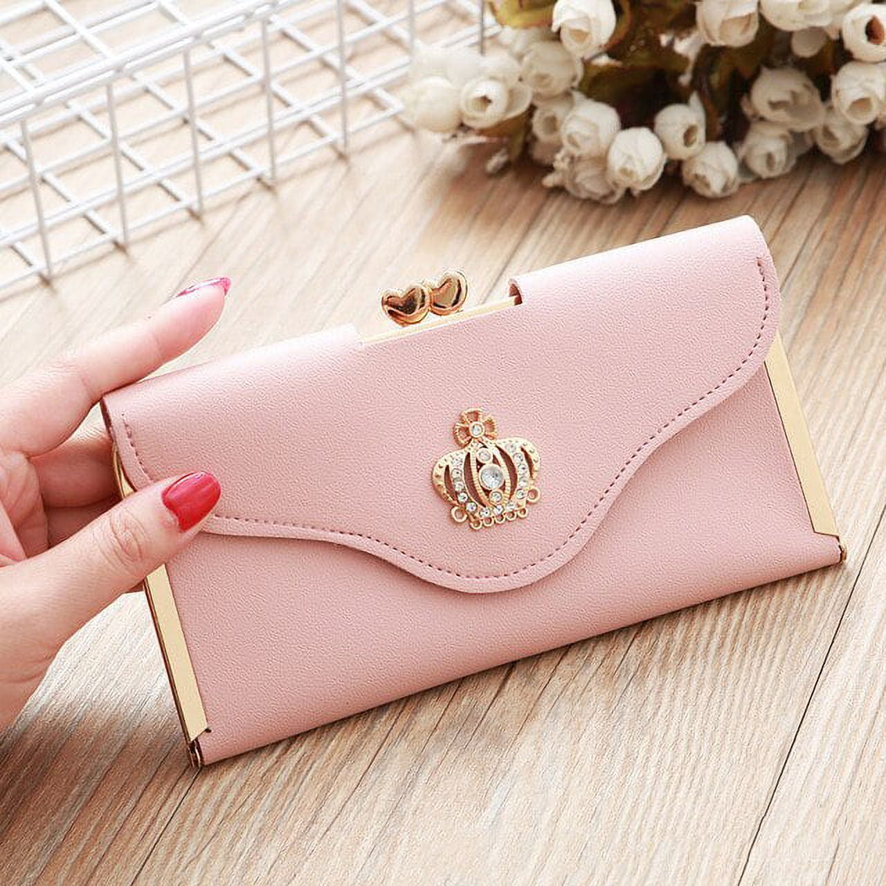 High Quality Leather Women's Envelope Type Zipper Wallets
