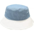 thumbnail image 1 of CoCopeaunts Denim Bucket Hat Fisher Outdoor Blue White Patchwork Summer Men's Fisherman Hat New Foldable Ladies Basin Cap, 1 of 8