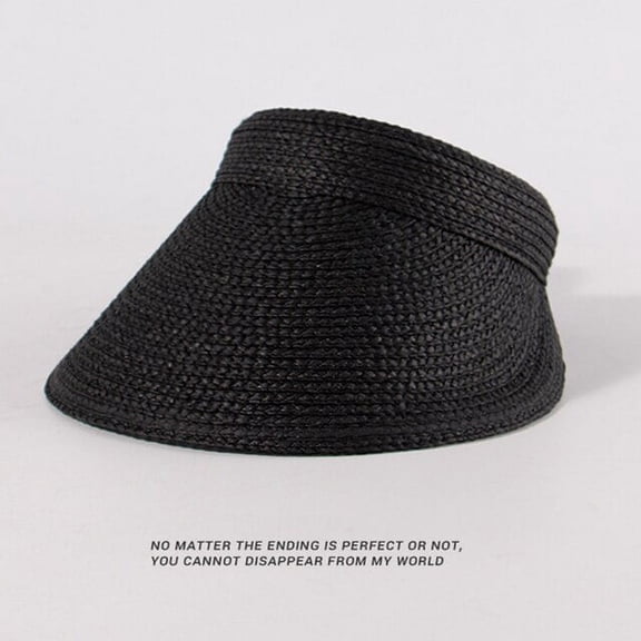 CoCopeaunts Empty Top Sun Hats For Women Spring Summer UV Protection Sunscreen Caps Outdoor Sport Beach Straw Hat Ladies Wide Brim Shade Cap
