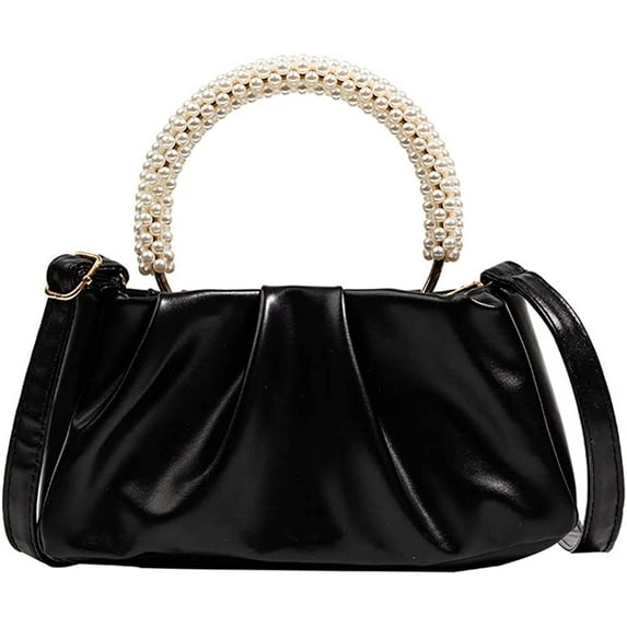 CoCopeaunts Evening Bag for Women Fashion Hobo Handbag Clutch Bag Women Pearl Purse Party Wedding Party Bag Pleated Cloud Bag 2023