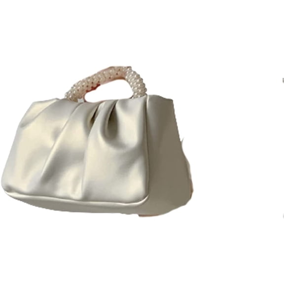 CoCopeaunts Evening Bag for Women Fashion Hobo Handbag Clutch Bag Women Pearl Purse Party Wedding Party Bag Pleated Cloud Bag 2023